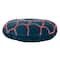 Hello Honey® Navy Blue & Pink Tufted Scallop Pattern Cotton Round Pillow